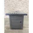 Pemberly Row Metal Propane/Natural Gas Fire Pit Table in Gray