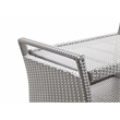 Pemberly Row Modern Outdoor Aluminum Wicker Bar Cart in Gray