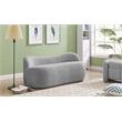 Pemberly Row Modern / Contemporary Gray Finish Finish Boucle Fabric Bench