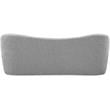 Pemberly Row Modern / Contemporary Gray Finish Finish Boucle Fabric Bench