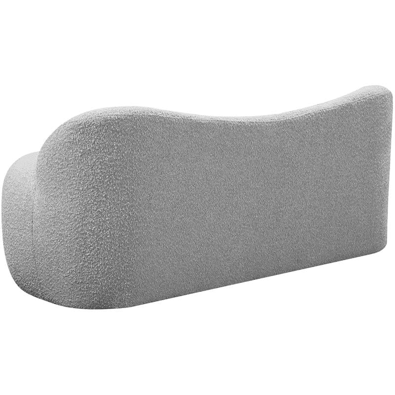 Pemberly Row Modern / Contemporary Gray Finish Finish Boucle Fabric Bench