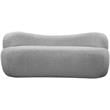 Pemberly Row Modern / Contemporary Gray Finish Finish Boucle Fabric Bench