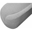 Pemberly Row Modern / Contemporary Gray Finish Finish Boucle Fabric Bench