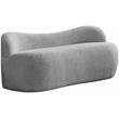 Pemberly Row Modern / Contemporary Gray Finish Finish Boucle Fabric Bench
