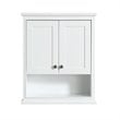 Pemberly Row Wood Bathroom Wall-Mounted Storage Cabinet in White