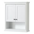 Pemberly Row Wood Bathroom Wall-Mounted Storage Cabinet in White