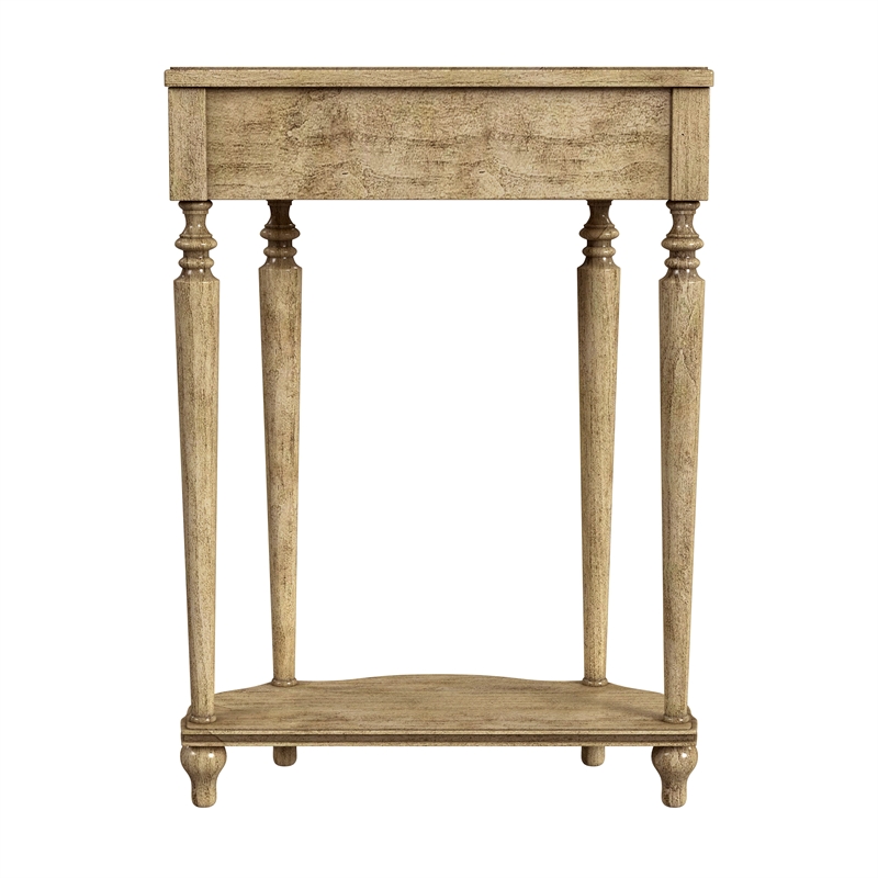 Pemberly Row Modern Antique Beige Console Table With Storage