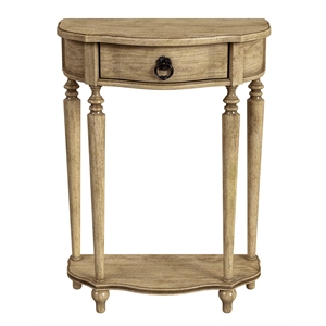 Pemberly Row Modern Antique Beige Console Table With Storage