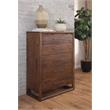 Pemberly Row Modern / Contemporary 5-drawer Mocha Brown Wood Chest