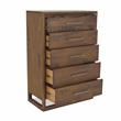 Pemberly Row Modern / Contemporary 5-drawer Mocha Brown Wood Chest