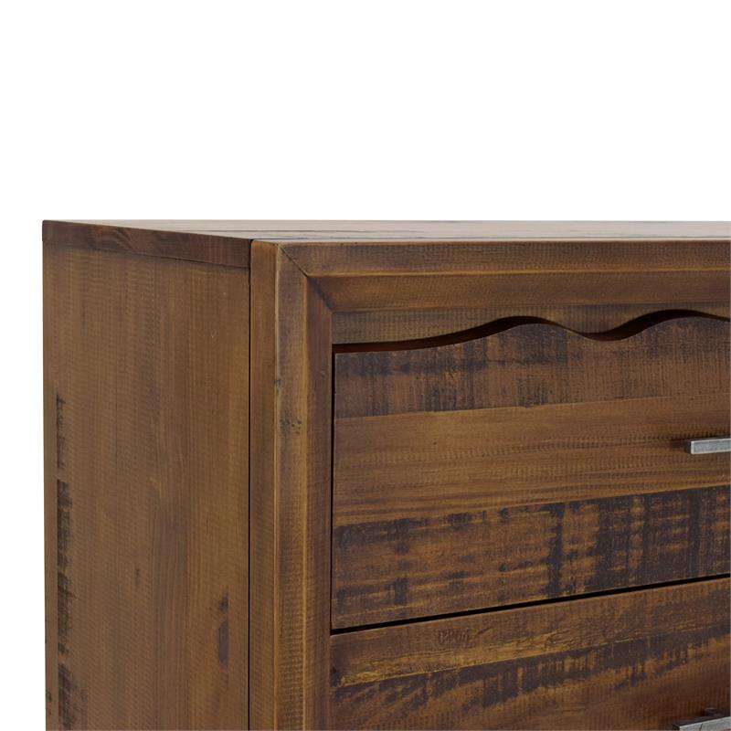 Pemberly Row Modern / Contemporary 5-drawer Mocha Brown Wood Chest