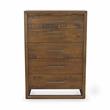 Pemberly Row Modern / Contemporary 5-drawer Mocha Brown Wood Chest