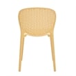 Pemberly Row Mid-Century Plastic Kids Side Chair Yellow Set of 4