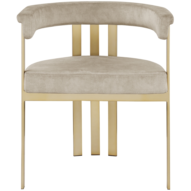 Pemberly Row Contemporary Stone Velvet Dining Chair (Set of 2)