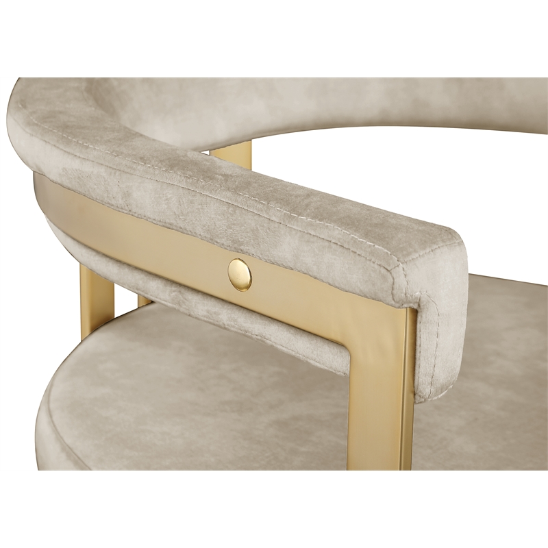 Pemberly Row Contemporary Stone Velvet Dining Chair (Set of 2)