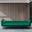 Pemberly Row Modern / Contemporary Velvet Convertible Sofa in Green