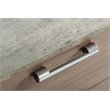 Pemberly Row 6-Drawer Faux Concrete & Stainless Steel Dresser in Oak Brown