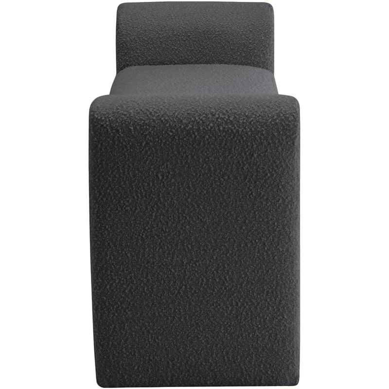 Pemberly Row Modern / Contemporary Black Finish Fabric Bench