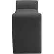 Pemberly Row Modern / Contemporary Black Finish Fabric Bench