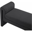 Pemberly Row Modern / Contemporary Black Finish Fabric Bench