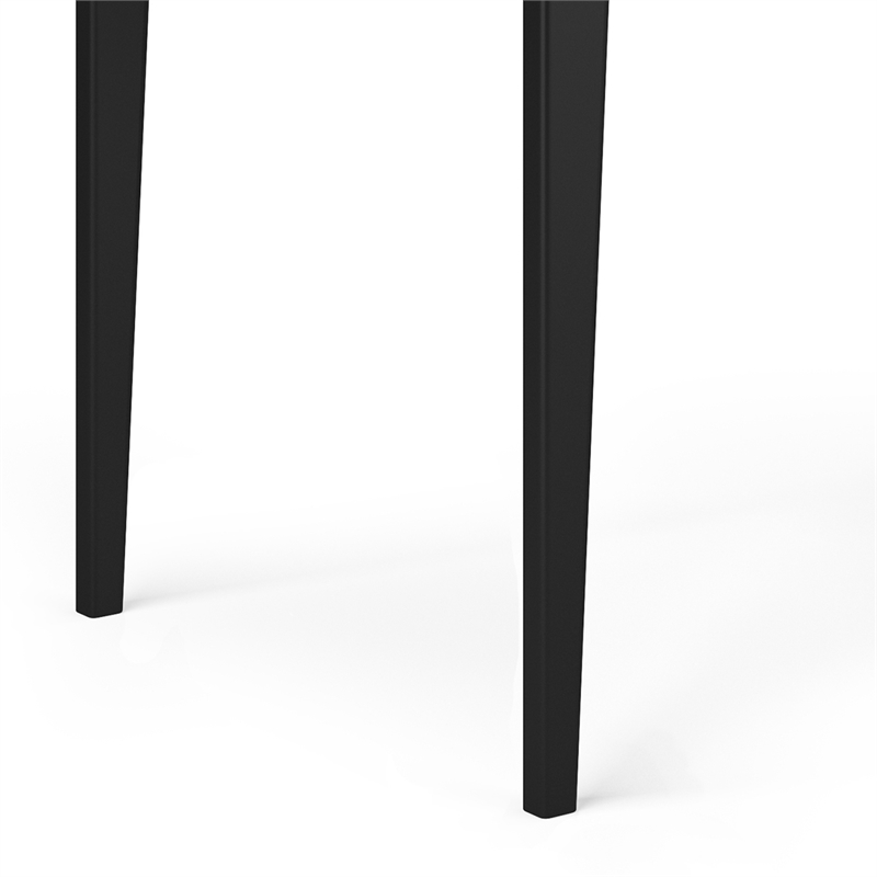 Pemberly Row SOLID HARDWOOD Mid Century Modern 60 inch Wide Desk in Black