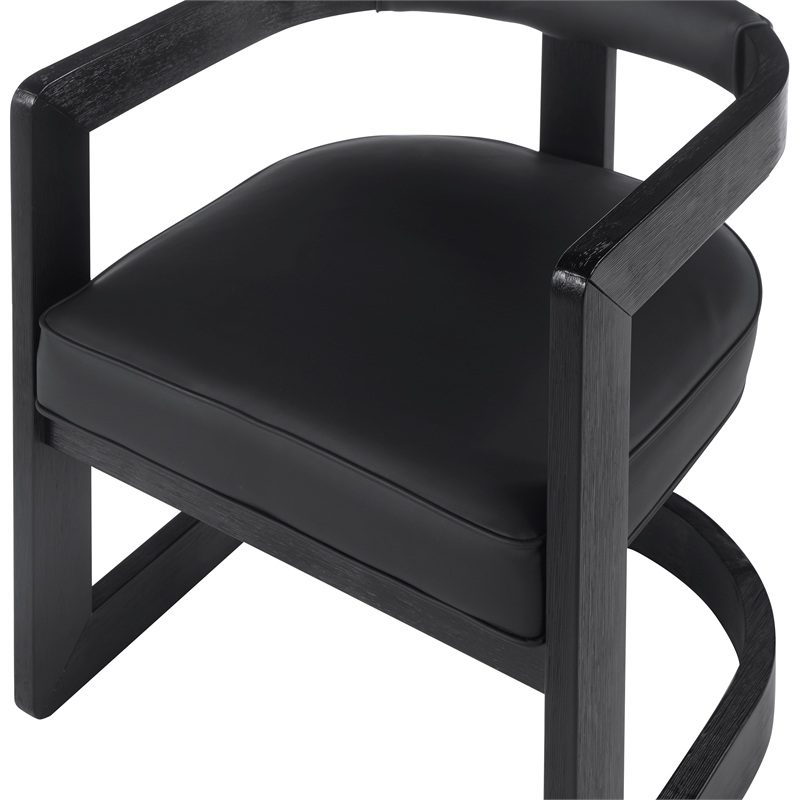 Pemberly Row Modern / Contemporary Black Finish Dining Chair