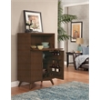Pemberly Row Large Bar Cabinet with Drop Down Tray in Walnut