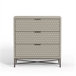 Pemberly Row Modern / Contemporary 3 Drawer Small Chest in Taupe