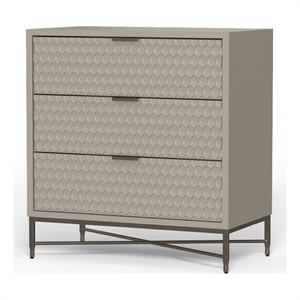 Pemberly Row Modern / Contemporary 3 Drawer Small Chest in Taupe