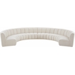Pemberly Row Modern Cream Boucle Fabric 8pc. Modular Sectional