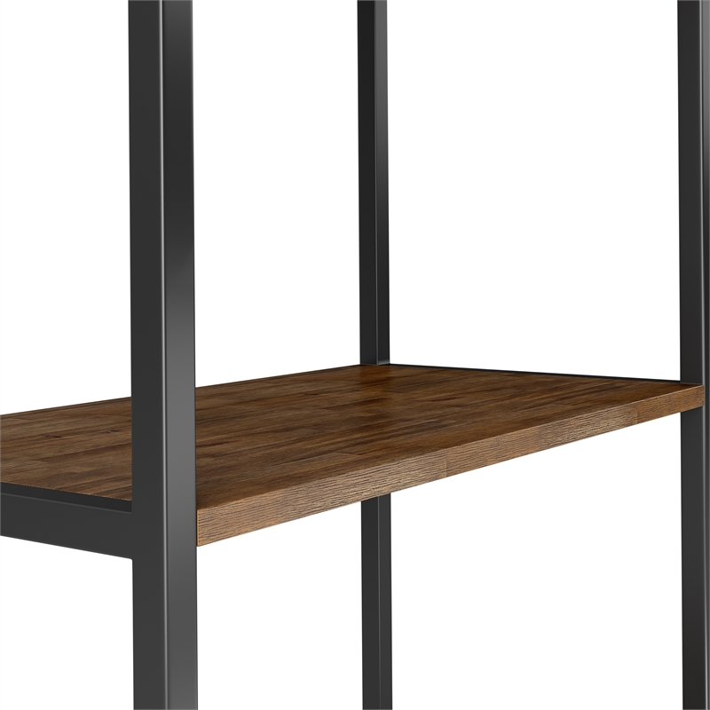 Pemberly Row SOLID ACACIA WOOD 30 inch Wide Bookcase - Rustic Natural Aged Brown