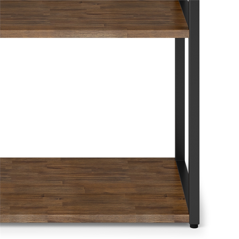 Pemberly Row SOLID ACACIA WOOD 30 inch Wide Bookcase - Rustic Natural Aged Brown