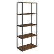 Pemberly Row SOLID ACACIA WOOD 30 inch Wide Bookcase - Rustic Natural Aged Brown