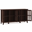 Pemberly Row SOLID WOOD 66 inch Wide Wide 4 Door Storage Cabinet in Russet Brown