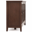 Pemberly Row SOLID WOOD 66 inch Wide Wide 4 Door Storage Cabinet in Russet Brown