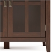 Pemberly Row SOLID WOOD 66 inch Wide Wide 4 Door Storage Cabinet in Russet Brown