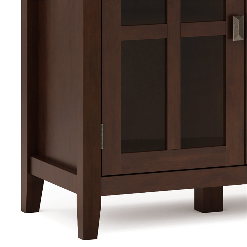 Pemberly Row SOLID WOOD 66 inch Wide Wide 4 Door Storage Cabinet in Russet Brown
