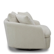 Pemberly Row Fabric Upholstered Swivel Chair with 2 Toss Pillows - Sand