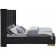 Pemberly Row Modern / Contemporary Black Boucle Fabric King Bed