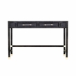 Pemberly Row Modern / Contemporary Charcoal Finish Rattan Desk