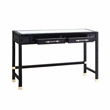 Pemberly Row Modern / Contemporary Charcoal Finish Rattan Desk