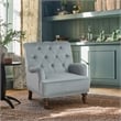 Pemberly Row Modern Fabric Upholstered Accent Chair in Gray Color