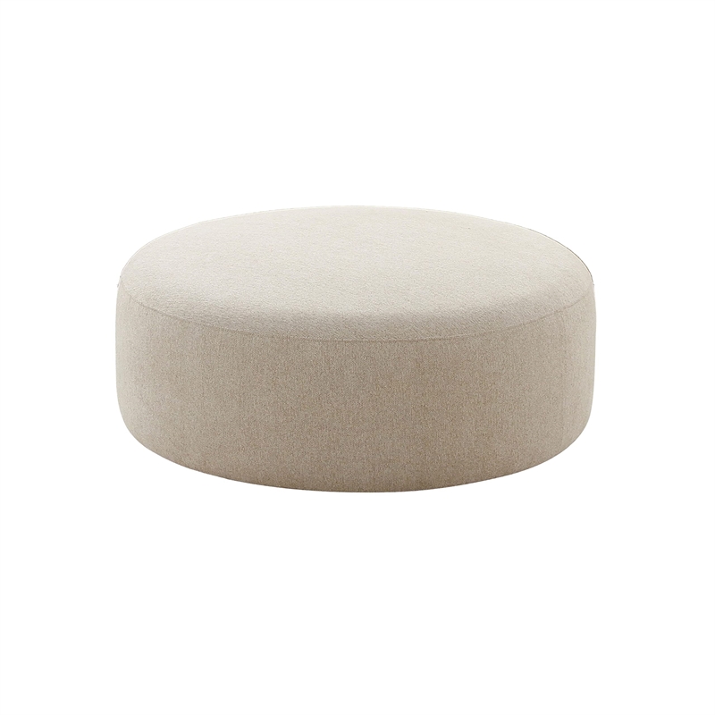 Pemberly Row Modern / Contemporary Beige Upholstered Ottoman
