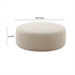 Pemberly Row Modern / Contemporary Beige Upholstered Ottoman