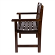 Pemberly Row Traditional Cedar Wood Patio Porch GBench in Brown