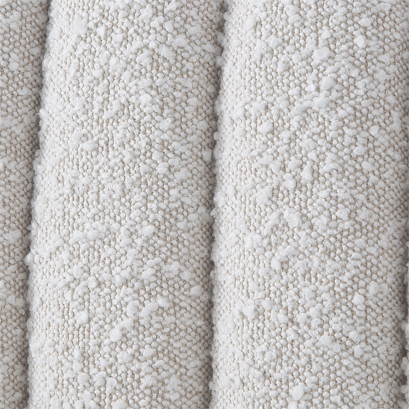 Pemberly Row Modern / Contemporary Cream Boucle Fabric King Bed