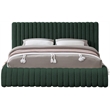 Pemberly Row Modern / Contemporary Green Boucle Fabric King Bed