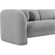 Pemberly Row Modern / Contemporary Gray Finish Boucle Fabric Sofa