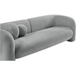 Pemberly Row Modern / Contemporary Gray Finish Boucle Fabric Sofa