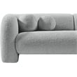Pemberly Row Modern / Contemporary Gray Finish Boucle Fabric Sofa
